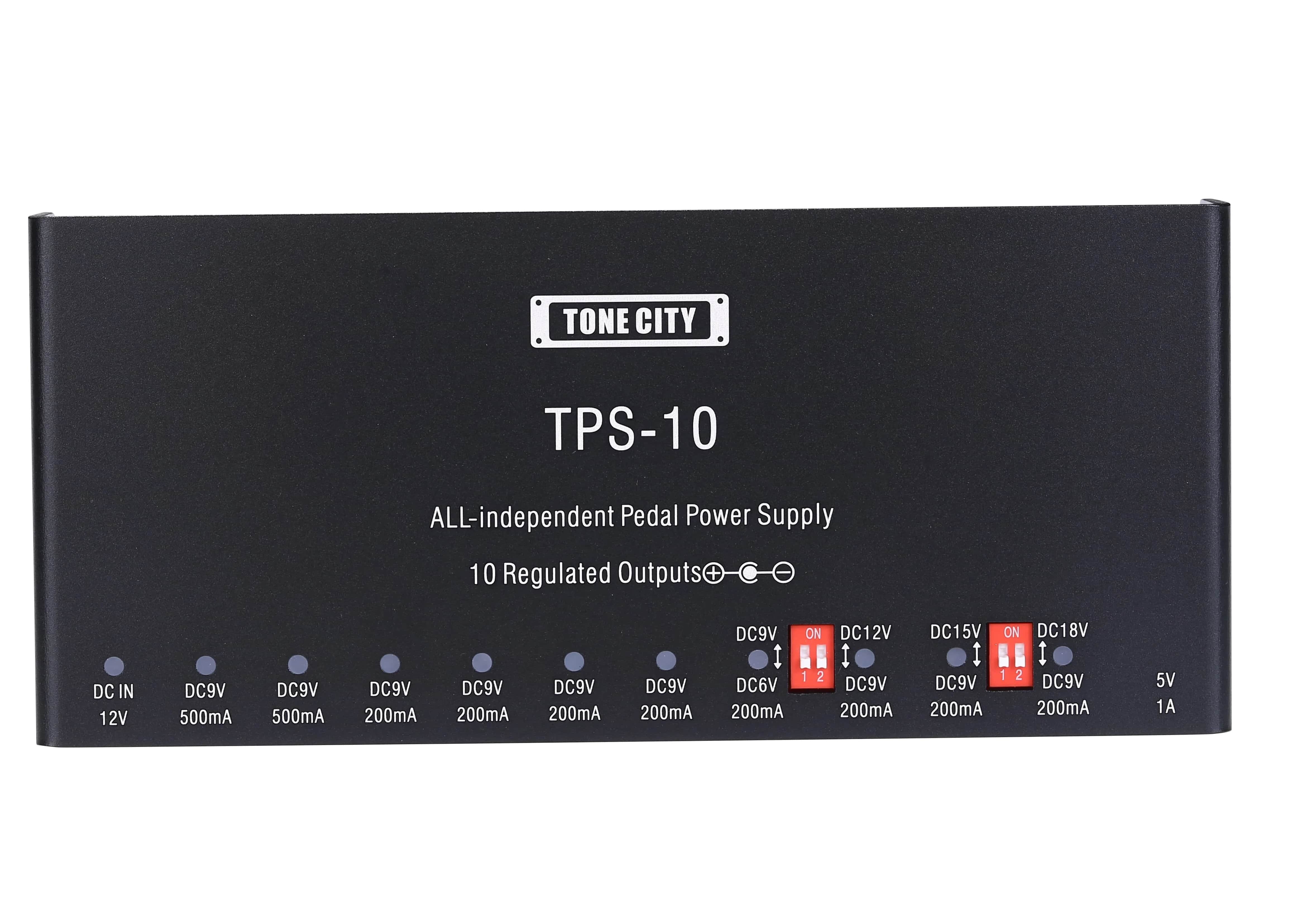 TPS-10 All Isolated Five Outputs Multi-output Pedal Power Supply