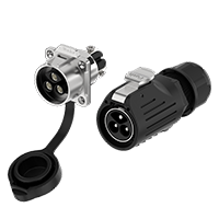 LP28 Waterproof Connector 3 Pin Flange Screw Connection Metal Aviation Plug and Socket
