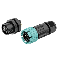M23MP 2 Pin Line to Line Lock Wire Type Power Waterproof Connector