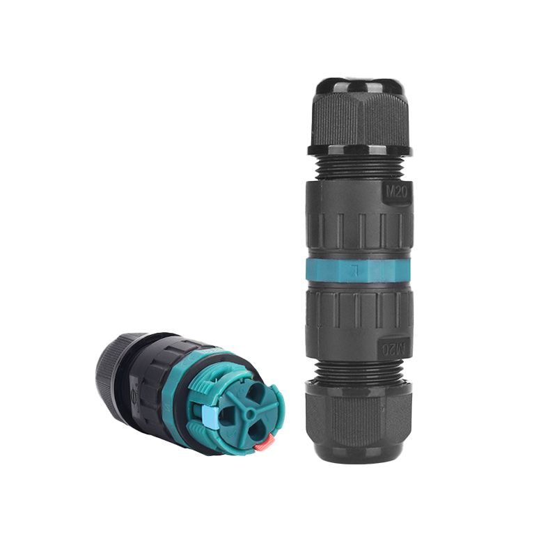 P20 Screw Less Waterproof Connector 3 Pin Through Type
