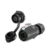 LP16 Lock Wire 4 Pin Panel Mount Waterproof Connector 10A Power Aviation Plug Socket All Plastic