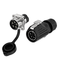 LP28 Waterproof Connector 5 Pin Flange Screw Connection Metal Aviation Plug and Socket