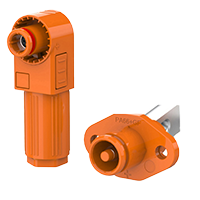 EW Screw Hole Orange Negative IP67 Waterproof 50A Rotatable Energy Storage Connector