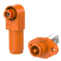 EW Screw Hole Orange Negative IP67 Waterproof 50A Non-Rotatable Energy Storage Connector